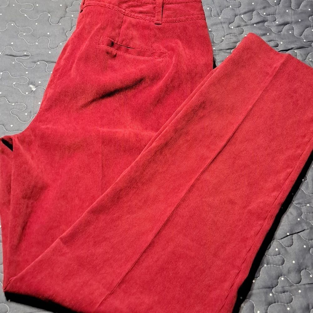 New Directions red corduroy pants size 10